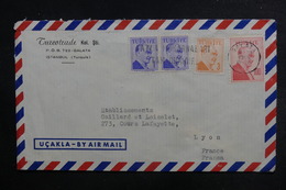 TURQUIE - Enveloppe Commerciale Pour La France En 1958, Affranchissement Plaisant - L 38073 - Brieven En Documenten