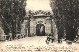 T2/T3 1904 Arad, Várkapu / Castle Gate (kopott Sarkak / Worn Corners) - Zonder Classificatie