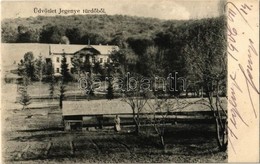 T2 1906 Jegenye, Leghia; Jegenye Fürdő, Nyaraló. Kiadja A. Sonnenfeld / Spa, Villa + Budapest-Brassó 15. Sz. Vasúti Mozg - Unclassified