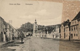 T3 Kőhalom, Reps, Rupea; Alsó Utca, Vár A Háttérben, Templom / Niedergasse / Street, Church, Castle (Rb) - Sin Clasificación