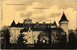 T2 1911 Nagykároly, Carei; Gróf Károlyi Kastély. Eigner Simon Kiadása / Castle - Sin Clasificación