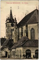 T2/T3 1910 Szászsebes, Mühlbach, Sebesul Sasesc, Sebes;  Ev. Kirhe / Evangélikus Templom, Josef Hientz üzlete és Saját K - Non Classés