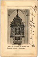 T2/T3 1908 Szászsebes, Mühlbach, Sebesul Sasesc, Sebes; Altar In Der Evgl. Kirche Aus Dem Jahre 1418 / Evangélikus Templ - Zonder Classificatie