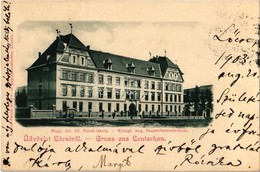 T2 1903 Lőcse, Leutschau, Levoca; Magy. Kir. áll. Főreáliskola. Latzin János Kiadása / School - Zonder Classificatie