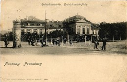 T2/T3 1910 Pozsony, Pressburg, Bratislava; Grásálkovich Tér, Hirdetőoszlop Fiumei Csokoládé Reklámmal. Ottmar Zieher 190 - Zonder Classificatie