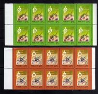 POLONIA POLAND POLSKA 1978 MALARIA PALUDISME COMPLETE SET BLOCK OF 10 BLOCCO BLOC MNH - Markenheftchen