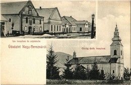 T2 1914 Nagyberezna, Velykyi Bereznyi, Velky Berezny; Görög Katolikus Templom, Izraelita Templom és Népiskola, Zsinagóga - Sin Clasificación