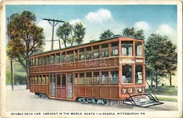 T2/T3 1920 Pittsburgh, Double Deck Car, Largest In The World, Seats 110 People, Tram (worn Corner) - Sin Clasificación