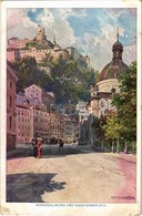 ** T2/T3 Salzburg, Hohensalzburg Und Kajetanerplatz, Künstlerpostkarte 'Kollektion Kerber' Nr. 68. S: E. T. Compton (fl) - Non Classés