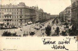 * T3/T4 1905 Vienna, Wien, Bécs I. Schottenring / Street, Trams (Rb) - Zonder Classificatie