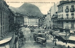 * T1/T2 Grenoble, La Place Grenette El Le Sant-Eynard / Square, Tram, Shops - Sin Clasificación