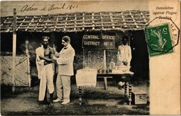 T2/T3 1911 Mumbai, Bombay; Inoculation Against Plague, Central Office District No. 5. TCV Card (fl) - Sin Clasificación