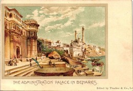 T4 Varanasi, Benares; The Administration Palace, Thacker & Co. Litho S: H.J. (cut) - Sin Clasificación