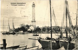 T2 1913 Swinoujscie, Swinemünde; Partie Am Leuchtturm / Harbor, Sailboats, Lighthouse - Unclassified