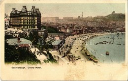 T2/T3 1903 Scarborough, Grand Hotel, General View, Beach (fl) - Non Classificati