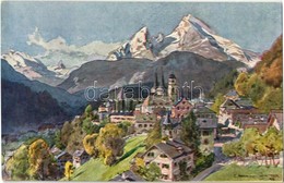 ** T1/T2 Berchtesgaden, Kunstverlag Eugen Richter / General View, Church S: Compton - Non Classificati