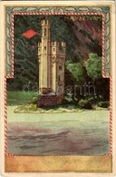 * T2/T3 Bingen Am Rhein, Mauseturm, Hofkunsthandlung J. Velten / Tower S: Franz Hein (EK) - Ohne Zuordnung