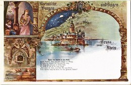 ** T2 Kaub, Burg Pfalzgrafenstein, Agnes V. Staufen Erwartet Heinrich V. Braunsehweig; Rheinische Burgen Und Sagen, Jose - Sin Clasificación