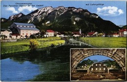** T2 Oberammergau, Das Passionstheater An Der Ammer Mit Labergebirge / General View, Passion Play Theatre, Mountain, Th - Zonder Classificatie