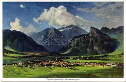 ** T1/T2 Oberammergau, Passionsspieldorf; Kunstverlag Emil Köhn, K. 168. / General View S: F. Bernhard - Zonder Classificatie