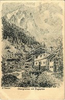 ** T2 Obergrainau Mit Zugspitze / Mountain Peak S: A. Roessler - Zonder Classificatie