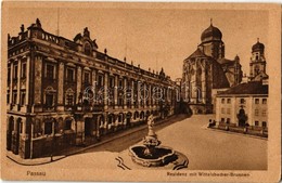 ** T2/T3 Passau, Residenz Mit Wittelsbacher-Brunnen / Fountain, Church (worn Corners) - Sin Clasificación