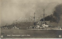 ** T1 Das I. Geschwader Geht In See. Photogr. U. Verlag Gebr. Lempe. Kaiserliche Marine / German Navy, The 1st Squadron  - Non Classés