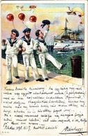 T2/T3 1898 K.u.K. Kriegsmarine. Mariners Humour Greeting Card. E.G. 86. Litho (EK) - Non Classés