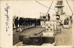 T2/T3 1916 SMS Bellona (ex SMS Kaiser) Osztrák-Magyar Haditengerészet Uszály Laktanyája A Matrózoknak, Zászló ünnepség A - Sin Clasificación