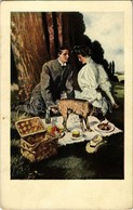 T2 1913 Couple Having A Picnic, Lady, Dog, A.R. & C.i.B. No. 389 S: Clarence F. Underwood - Ohne Zuordnung