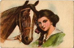 ** T3 Lady With Horse, A.R. & C.i.B. Nr. 1357/2. Artist Signed (fa) - Zonder Classificatie