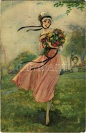 * T3 1922 Lady With Flowers, Visto Revisione Stampa N. 3291 (Rb) - Sin Clasificación