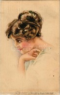 * T2/T3 1915 Lady, Edward Gross Co., American Girl No. 56 S: Pearle Fidler LeMunyan (worn Edge) - Zonder Classificatie