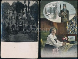 ** * 10 Db Régi Katonai Motívumlap és Fotó; Vegyes Minőség / 10 Pre-1945 Hungarian And K.u.K. Military Motive Cards And  - Ohne Zuordnung