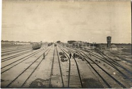 * T2 1916 Pozerunai, Poscherun; Bahnhof / Railway Station Construction. Photo - Zonder Classificatie