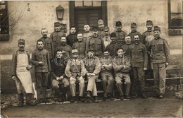 T2/T3 1916 Litomerice, Leitmeritz; K.u.K. Reservespital / Austro-Hungarian Military Reserve Hospital With Soldiers. Phot - Zonder Classificatie