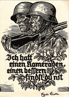 ** T2/T3 Ich Hatt' Einen Kameraden, Einen Bessern Findst Du Nit / German Bundeswehr Military Propaganda Art Postcard (EK - Zonder Classificatie