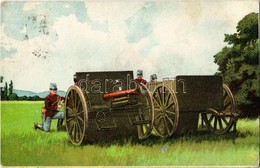 T2/T3 1916 WWI K.u.K. Military Artillery, Soldiers With Cannons. J. Reiniger No. 801. (fa) - Sin Clasificación