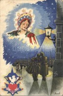 T3 II. Világháborús Katonai üdvözlőlap / WWII Hungarian Military Greeting Card, Folklore S: Bozó (fa) - Zonder Classificatie