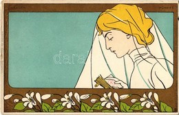 ** T2/T3 Oranger, Purete. Le Symbole Des Fleurs / Belgian Art Nouveau Postcard S: Henri Meunier (EK) - Non Classés