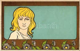 ** T2/T3 Marguerite, Innocence. Le Symbole Des Fleurs / Belgian Art Nouveau Postcard S: Henri Meunier (EK) - Non Classés
