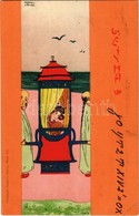 T2 Geisha VI / Asian Style Art Nouveau. Cristoph Reisser's Söhne Wien V/1.  Litho S: Raphael Kirchner - Zonder Classificatie