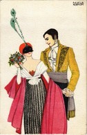 T3 Baroque Ball, Couple In Costumes. Wiener Art Postcard. B.K.W.I. 620-1. S: Mela Koehler  (fa) - Sin Clasificación