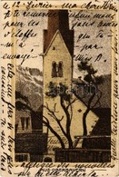 T2/T3 Aus Oberbayern, Druck U. Verlag  H. Hohmann / Church, Unsigned Art Postcard (worn Corner) - Ohne Zuordnung