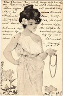 T2/T3 1900 Greek Girl. Unsigned Raphael Kirchner (EK) - Non Classés