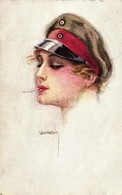 T3 Italian Art Postcard, Smoking Lady, P.F.B. No. 3196/1. S: Usabal (fa) - Sin Clasificación