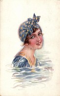 * T2 Italian Art Postcard, Bathing Lady, Erkal No. 327/6. S: Usabal - Zonder Classificatie