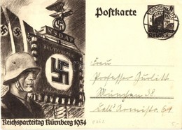 T3 1934 Reichsparteitag Nürnberg / Nuremberg Rally. NSDAP German Nazi Party Propaganda, Swastika.  6 Ga.  (EB) - Sin Clasificación