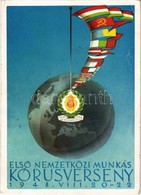 T2/T3 1948 Első Nemzetközi Munkás Kórusverseny Budapesten. Magyar Dolgozók Énekkarainak Országos Szövetsége / First Inte - Non Classés