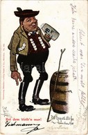 T2/T3 1901 Bei Dem Bleib'n Mer! / Hofbrau Beer Humour Art Postcard. Ludwig Frank & Co. No. 833. S: P.O. Engelhard (EB) - Sin Clasificación